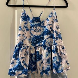 Tie dye peplum top
